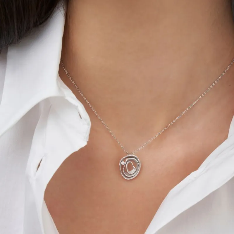 Annamaria Cammilli 18ct White Ice Gold & Diamond Dune Series Necklace sold by Jura Watches product image thumbnail 2