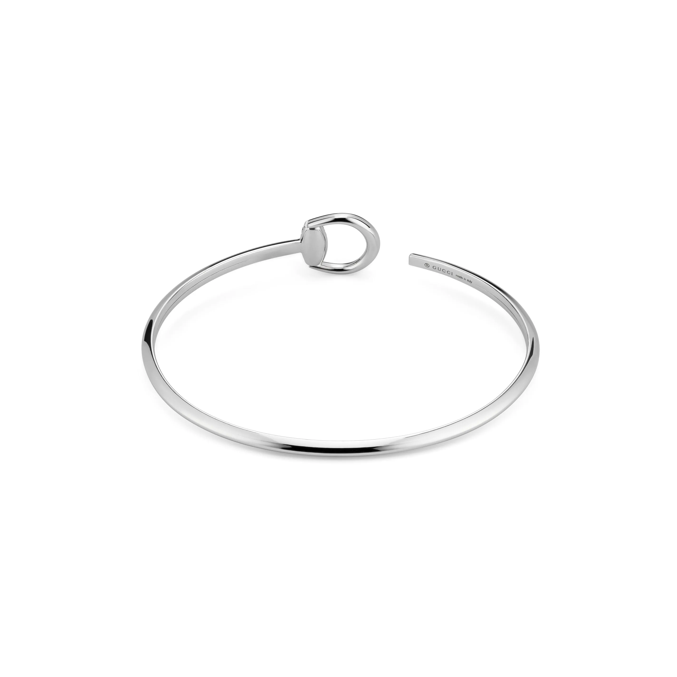 Gucci Horsebit 18ct White Gold 0.2ct Diamond Cuff Bracelet sold by Jura Watches product image thumbnail 2