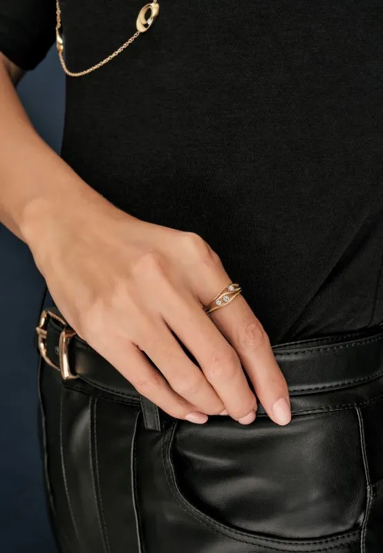 Annamaria Cammilli 18ct Orange Apricot Gold 0.19ct Diamond Dune Series Ring sold by Jura Watches product image thumbnail 2