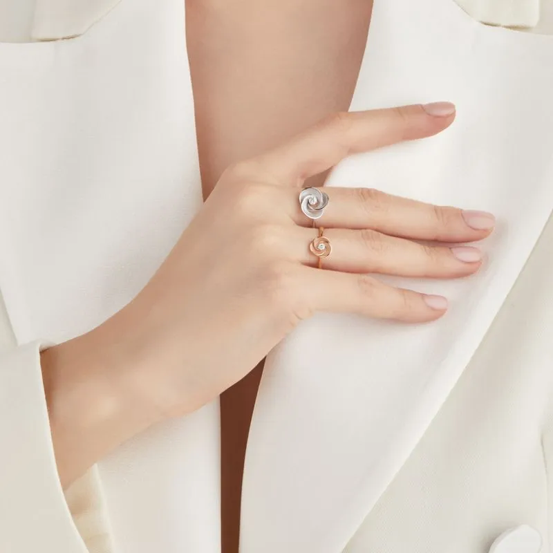 Annamaria Cammilli 18ct White Ice 0.1ct Diamond Desert Rose Series Ring sold by Jura Watches product image thumbnail 2