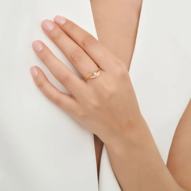 Annamaria Cammilli 18ct Orange Apricot Gold 0.1ct Diamond Dune Assolo Series Ring sold by Jura Watches product image thumbnail 2