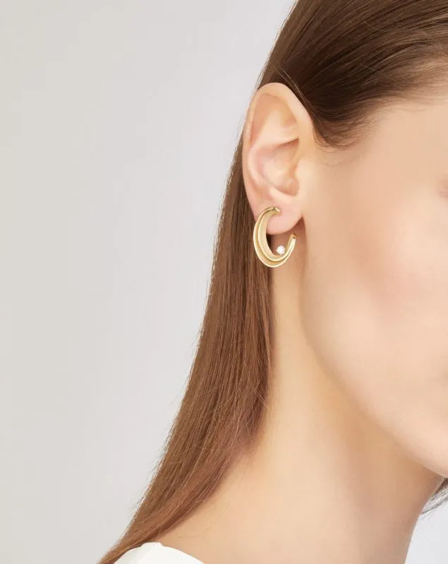 Annamaria Cammilli 18ct Yellow Sunrise Gold 0.2ct Diamond Dune Series Earrings sold by Jura Watches product image thumbnail 2