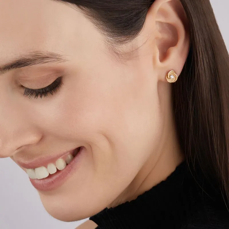 Annamaria Cammilli 18ct Yellow Sunrise Gold 0.12ct Diamond Desert Rose Series Earrings sold by Jura Watches product image thumbnail 3