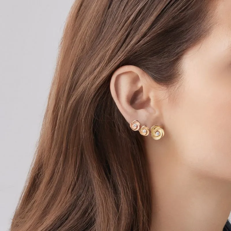 Annamaria Cammilli 18ct Natural Beige Gold 0.12ct Diamond Desert Rose Series Earrings sold by Jura Watches product image thumbnail 2