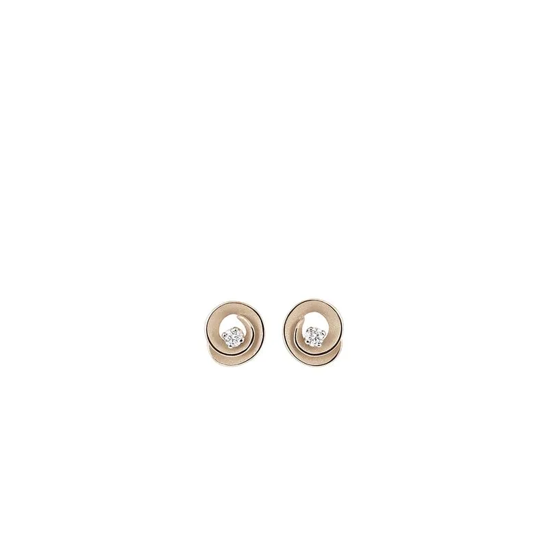 Annamaria Cammilli 18ct Natural Beige Gold 0.16ct Diamond Dune Assolo Series Earrings sold by Jura Watches