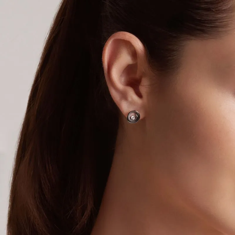 Annamaria Cammilli 18ct Black Lava Gold 0.16ct Diamond Dune Assolo Series Earrings sold by Jura Watches product image thumbnail 2