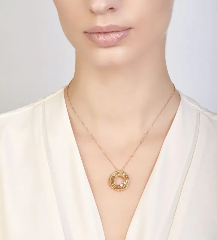 Annamaria Cammilli 18ct Natural Beige Gold 0.16ct Diamond Dune Series Necklace sold by Jura Watches product image thumbnail 3