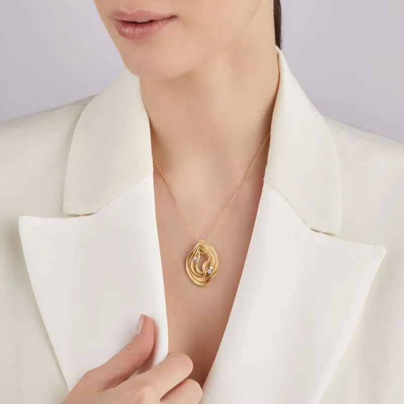 Annamaria Cammilli 18ct Lemon Bamboo Gold & Diamond Dune Series Necklace sold by Jura Watches product image thumbnail 2