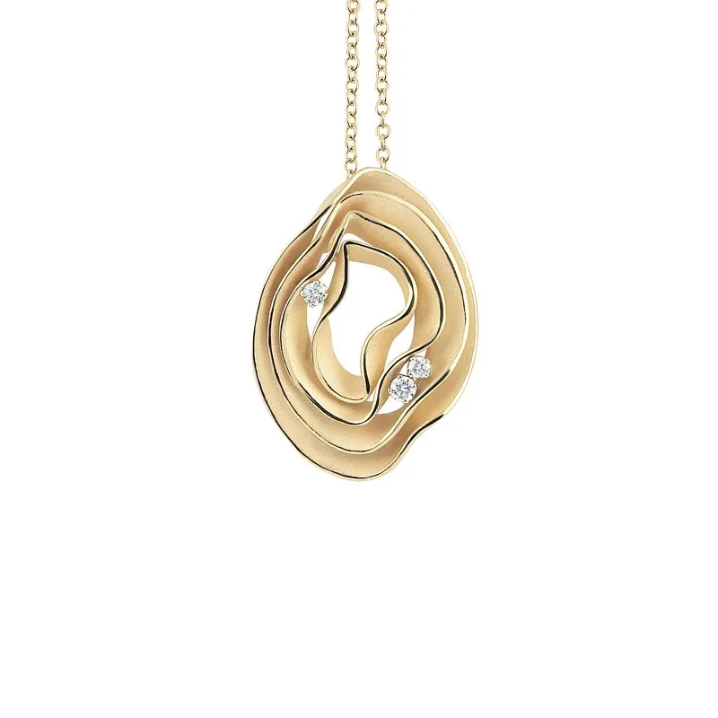 Annamaria Cammilli 18ct Yellow Sunrise Gold & Diamond Dune Series Necklace sold by Jura Watches