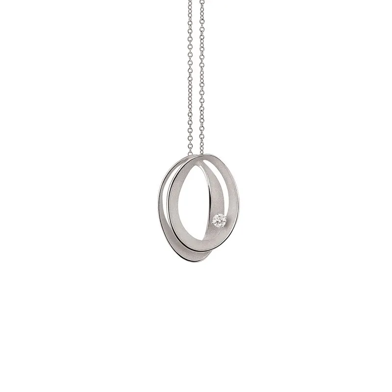 Annamaria Cammilli 18ct White Ice Gold & Diamond Dune Series Necklace sold by Jura Watches