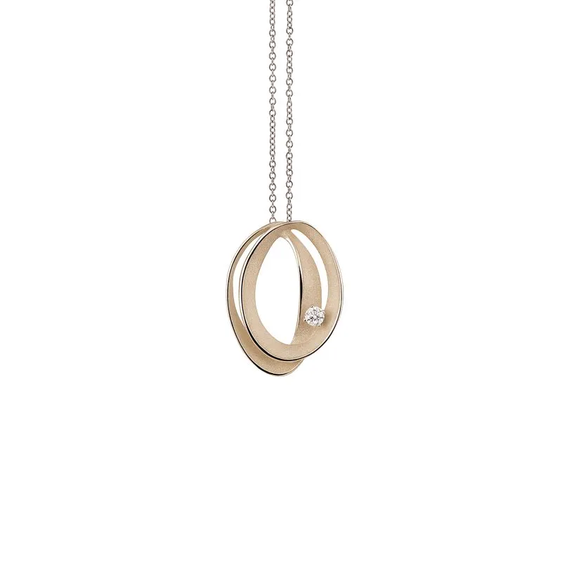 Annamaria Cammilli 18ct Natural Beige Gold & Diamond Dune Series Necklace sold by Jura Watches