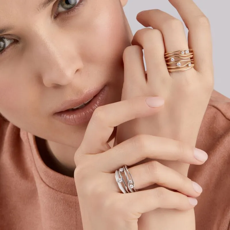 Annamaria Cammilli 18ct Orange Apricot Gold 0.27ct Diamond Dune Series Ring sold by Jura Watches product image thumbnail 2