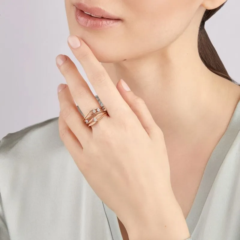 Annamaria Cammilli 18ct Orange Apricot Gold 0.27ct Diamond Dune Series Ring sold by Jura Watches product image thumbnail 3