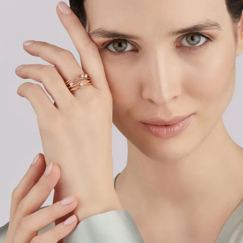 Annamaria Cammilli 18ct Pink Champagne Gold 0.27ct Diamond Dune Series Ring sold by Jura Watches product image thumbnail 3