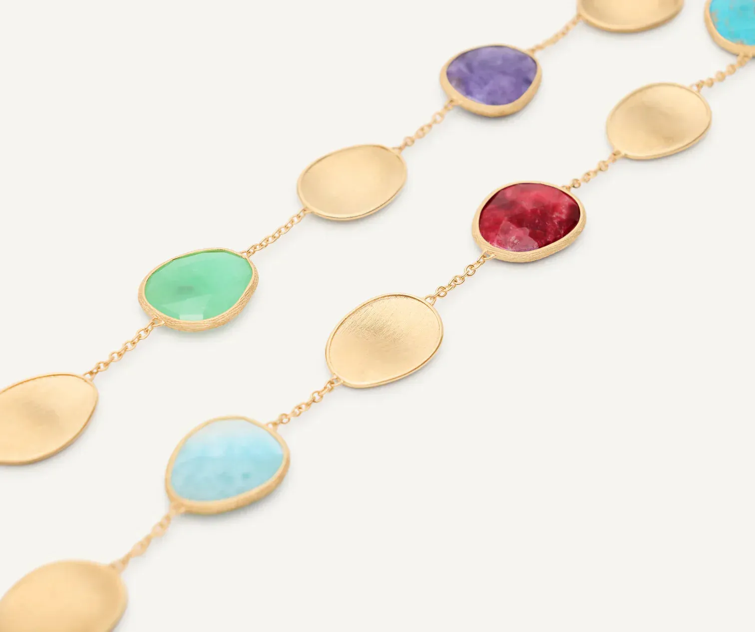 Marco Bicego Lunaria Colour 18ct Yellow Gold Mixed Gemstone Necklace sold by Jura Watches product image thumbnail 2