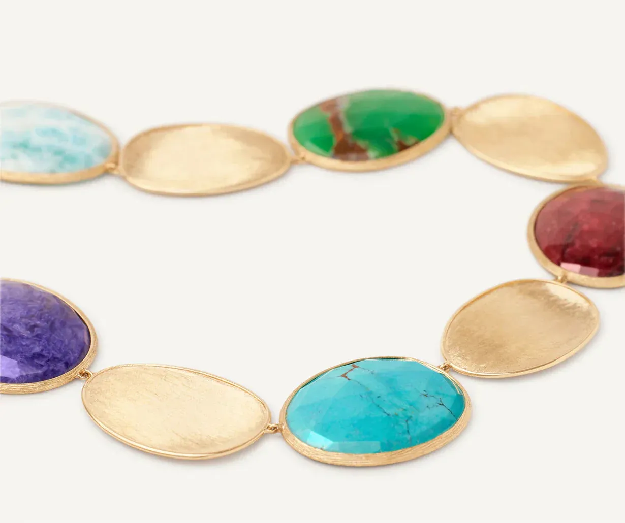 Marco Bicego Lunaria Colour 18ct Yellow Gold Mixed Gemstone Collar Necklace sold by Jura Watches product image thumbnail 2