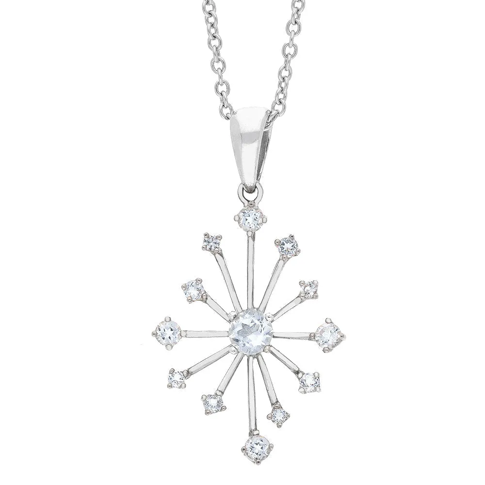 CLOGAU Sterling Silver and White Topaz Sparkle Necklace sold by Jura Watches