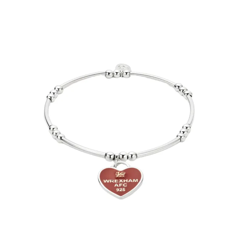 Clogau Wrexham AFC Sterling Silver Heart Affinity Bracelet sold by Jura Watches