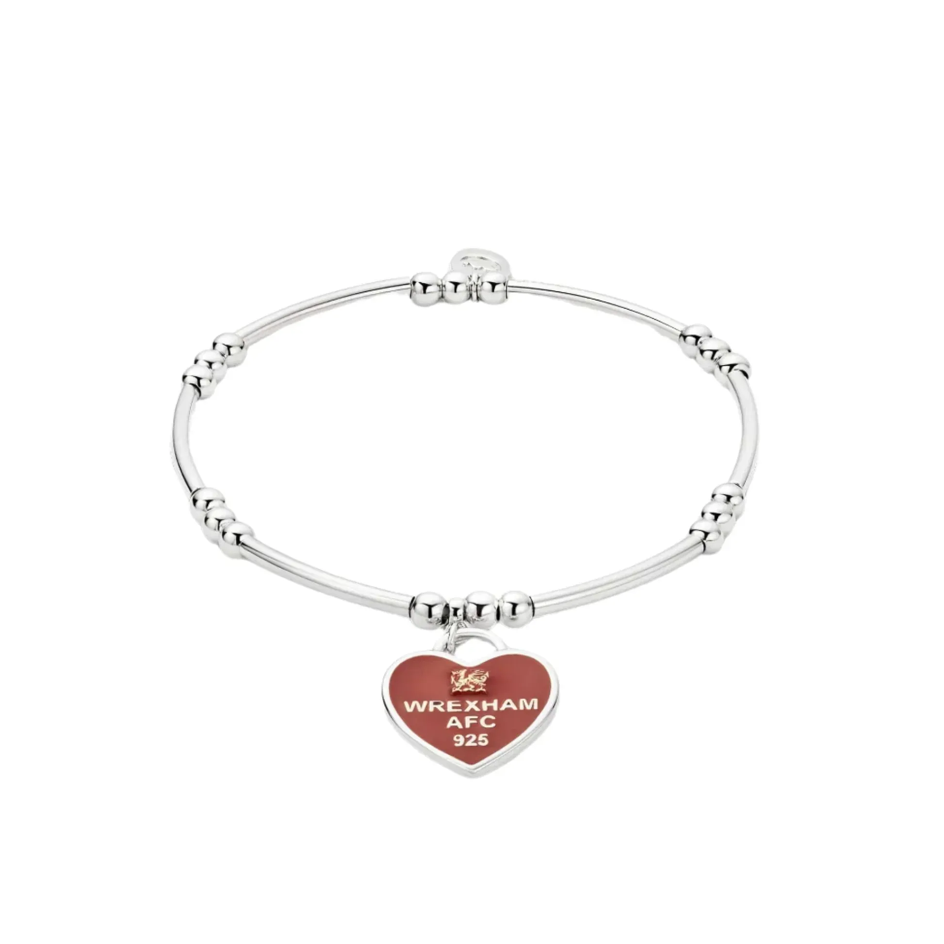 Clogau Wrexham AFC Sterling Silver Heart Affinity Bracelet sold by Jura Watches