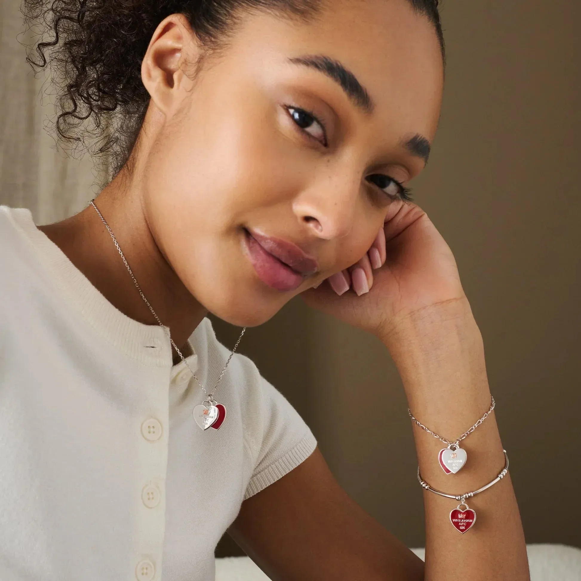 Clogau Wrexham AFC Sterling Silver Heart Bracelet sold by Jura Watches product image thumbnail 2