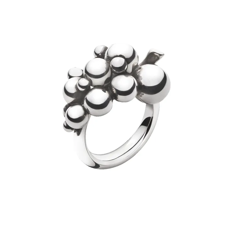 Georg Jensen Moonlight Grapes Sterling Silver Small Dress Ring sold by Jura Watches