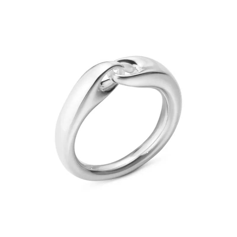 Georg Jensen Reflect Sterling Silver Graduated Link Slim Ring sold by Jura Watches
