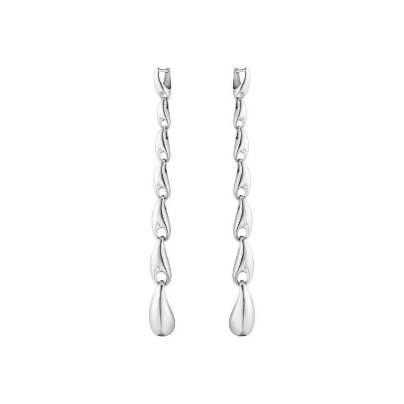 Georg Jensen Reflect Sterling Silver Extra Long Earrings sold by Jura Watches