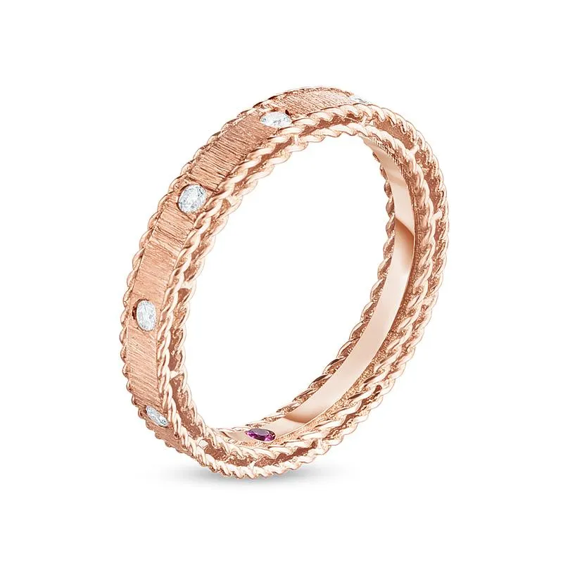 Roberto Coin Princess 18ct Rose Gold Diamond Ring sold by Jura Watches