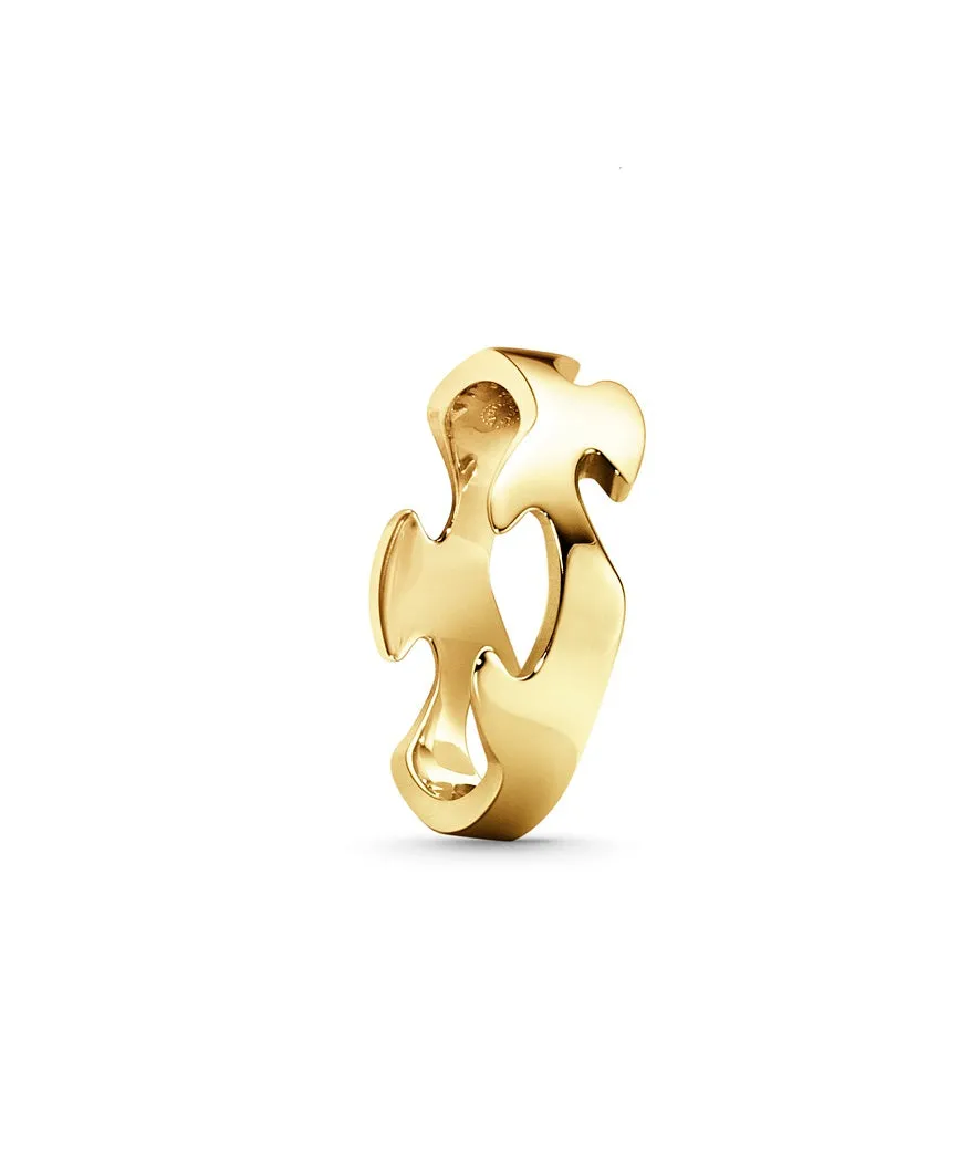 Georg Jensen Fusion 18ct Yellow Gold Centre Ring sold by Jura Watches