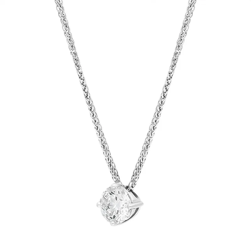 18ct White Gold 0.70ct Diamond Round Brilliant Cut Solitaire Slider Pendant sold by Jura Watches product image thumbnail 2