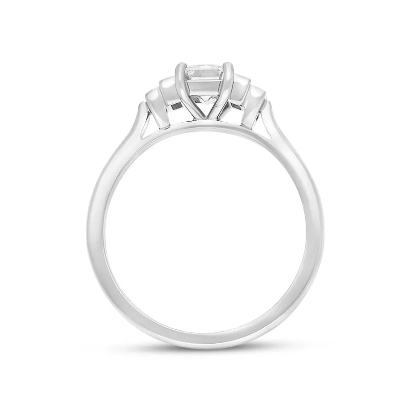 Platinum Diamond GIA Certified Emerald and Baguette Cut Ring sold by Jura Watches product image thumbnail 3
