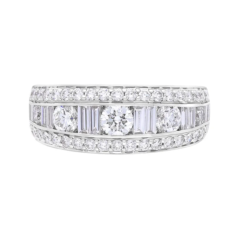 18ct White Gold 1.80ct Diamond Mixed Cut Graduating Eternity Ring sold by Jura Watches product image thumbnail 2