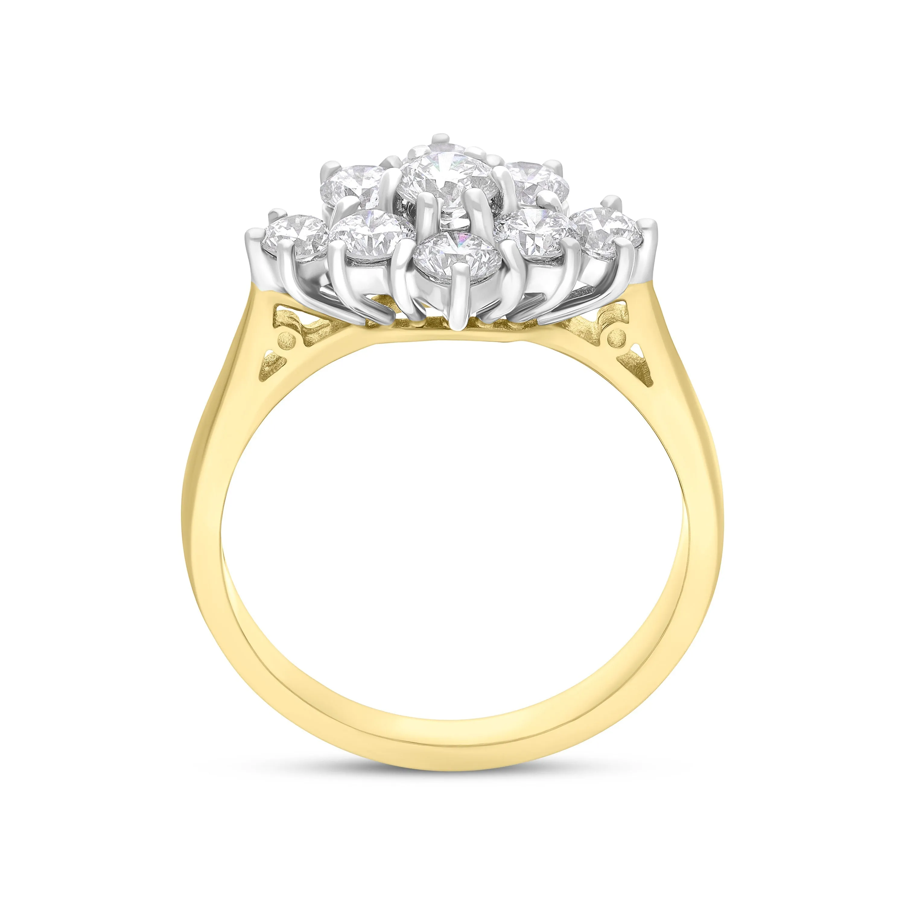18ct Yellow Gold 1.27ct Diamond Cluster Ring sold by Jura Watches product image thumbnail 3