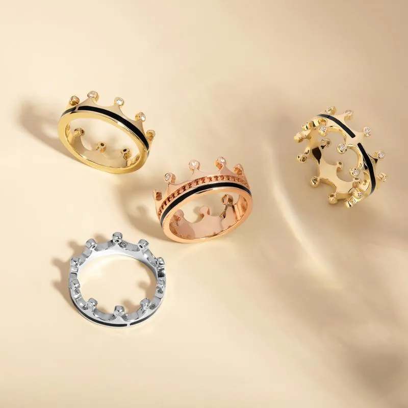 18ct Rose Gold Whitby Jet Diamond Tiara Double Band Ring sold by Jura Watches product image thumbnail 5