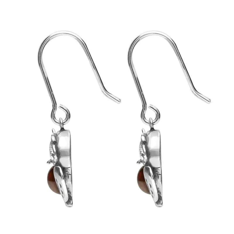 Sterling Silver Amber Owl Drop Earrings sold by Jura Watches product image thumbnail 2