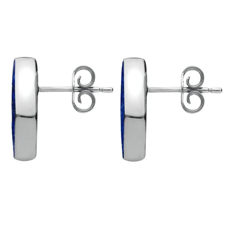 Sterling Silver Lapis Lazuli Diamond Shaped Stud Earrings sold by Jura Watches product image thumbnail 2