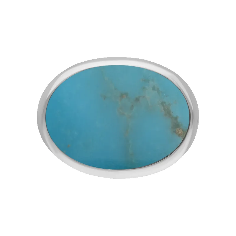 Sterling Silver Turquoise Wide Oval Flow Ring D sold by Jura Watches product image thumbnail 4