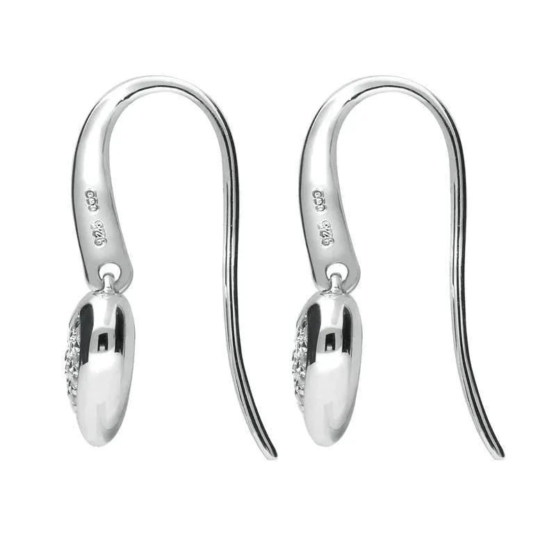 Sterling Silver Cubic Zirconia Small Heart Drop Earrings sold by Jura Watches product image thumbnail 2