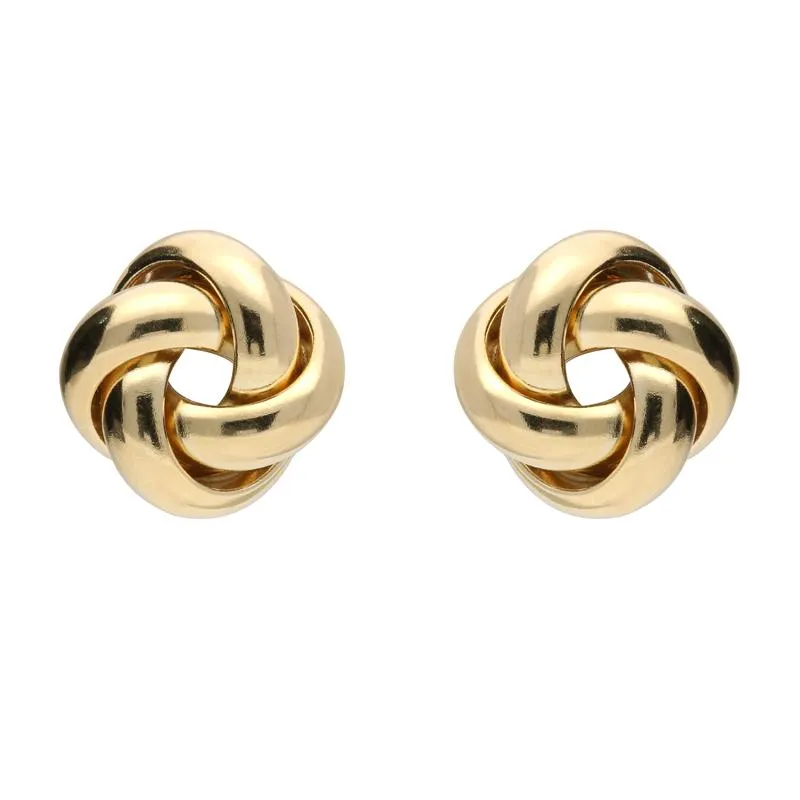 9ct Yellow Gold 9mm 4 Strand Knot Stud Earrings sold by Jura Watches