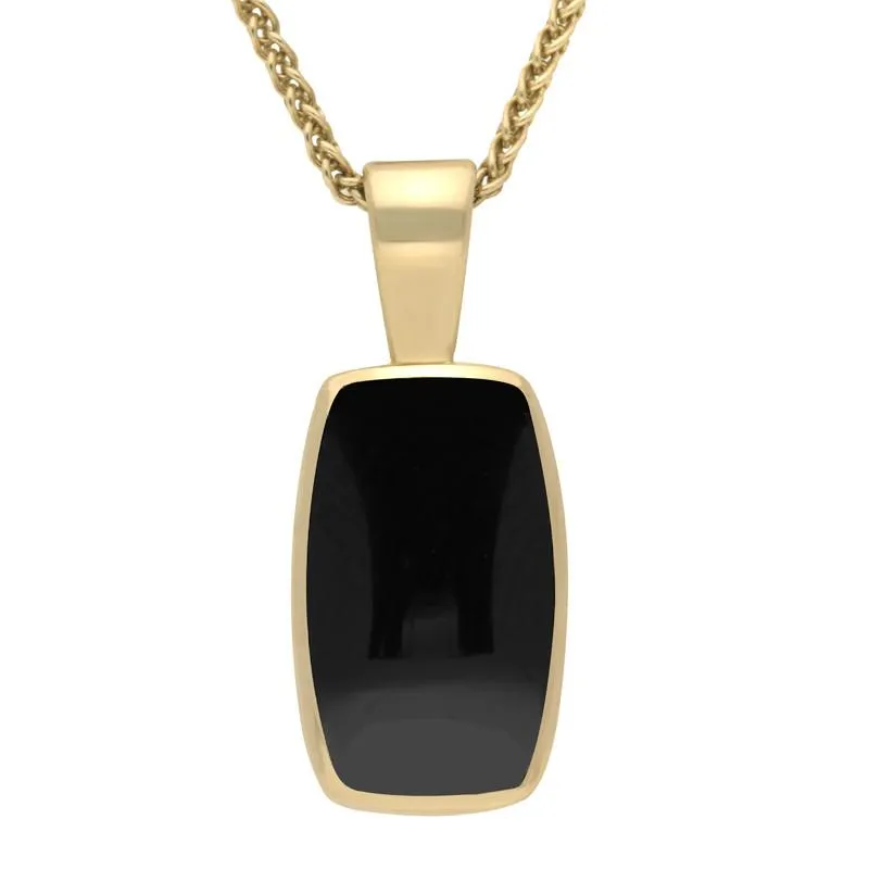 9ct Yellow Gold Whitby Jet Barrel Shaped Necklace sold by Jura Watches