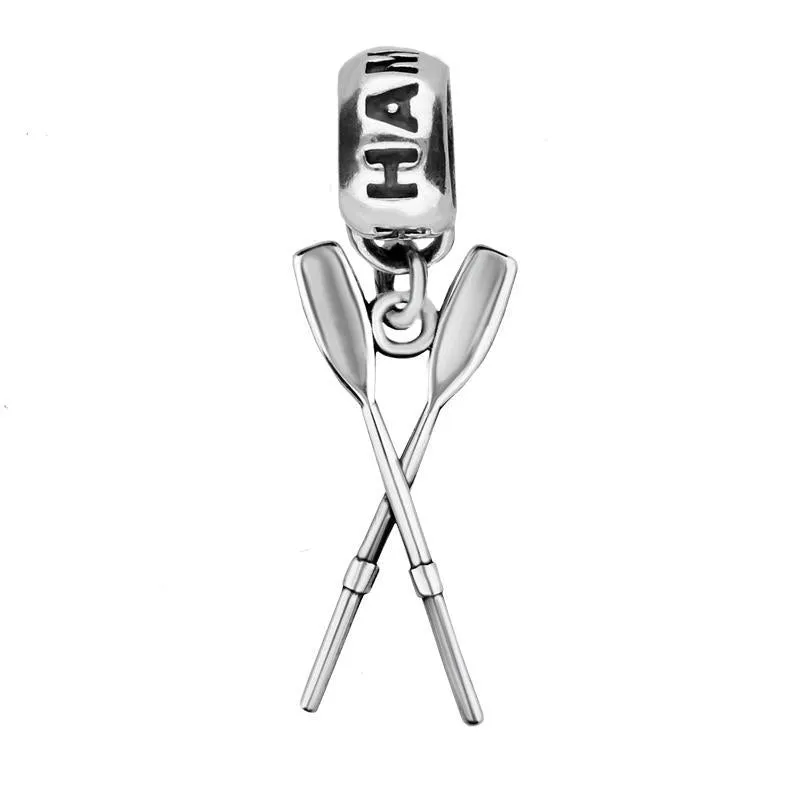 Sterling Silver Regatta Crossed Oars Tube Charm sold by Jura Watches
