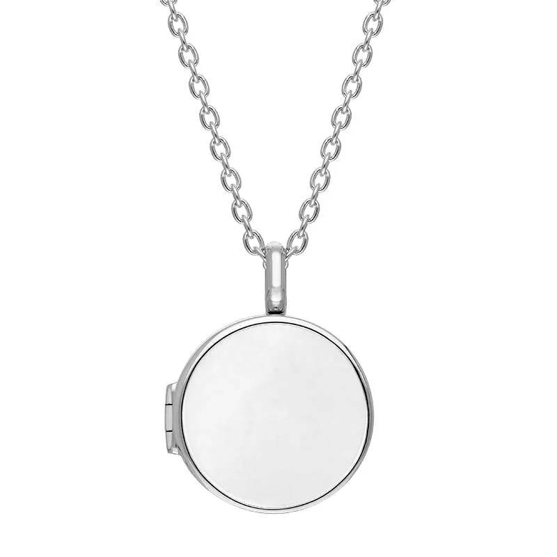 Sterling Silver Bauxite Small Round Locket sold by Jura Watches