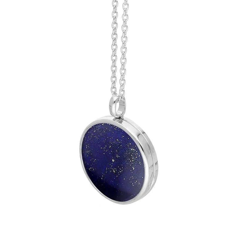 Sterling Silver Lapis Lazuli Medium Round Locket sold by Jura Watches product image thumbnail 2
