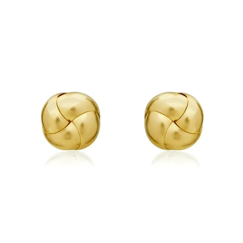 9ct Yellow Gold 7.5mm Looped Knot Stud Earrings sold by Jura Watches