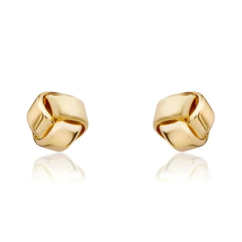 9ct Yellow Gold 5mm Looped Knot Stud Earrings sold by Jura Watches