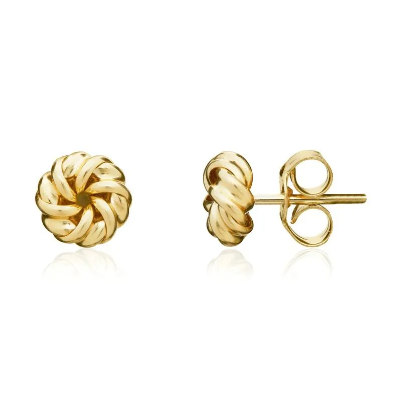 9ct Yellow Gold 6mm Looped Knot Stud Earrings sold by Jura Watches product image thumbnail 2