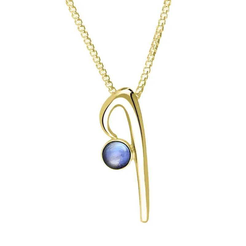 9ct Yellow Gold Moonstone Love Letters Initial I Necklace sold by Jura Watches