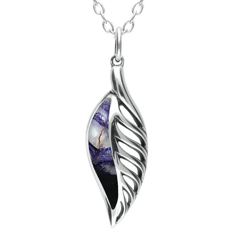 Sterling Silver Blue John Leaf Drop Two Piece Set sold by Jura Watches product image thumbnail 2