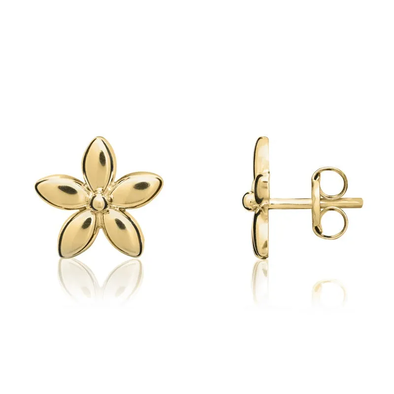 9ct Yellow Gold 9mm Flower Stud Earrings sold by Jura Watches product image thumbnail 2