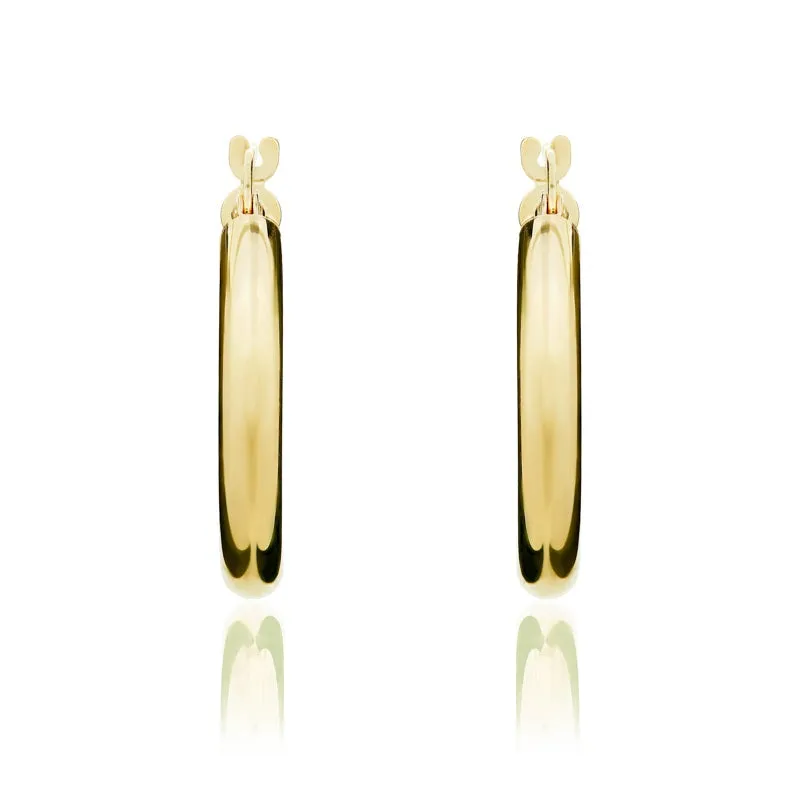 9ct Yellow Gold 21mm Hoop Earrings sold by Jura Watches